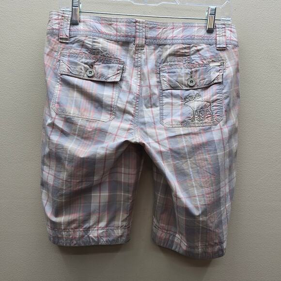 Vintage Abercrombie & Fitch Plaid Bermuda Shorts Summer Outdoor Multicolor SZ 4 - Picture 2 of 6